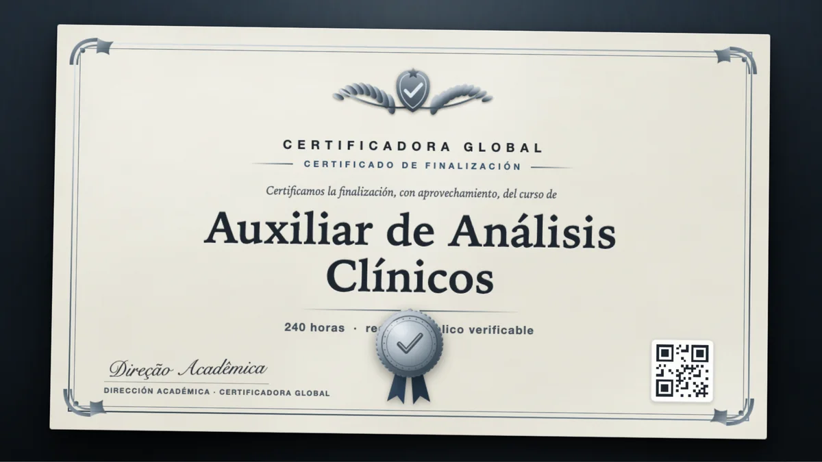 Portada del curso Auxiliar de Análisis Clínicos
