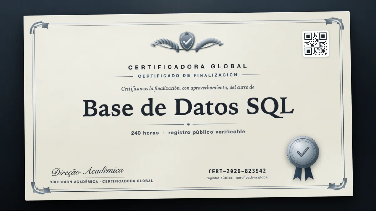 Portada del curso Base de Datos SQL