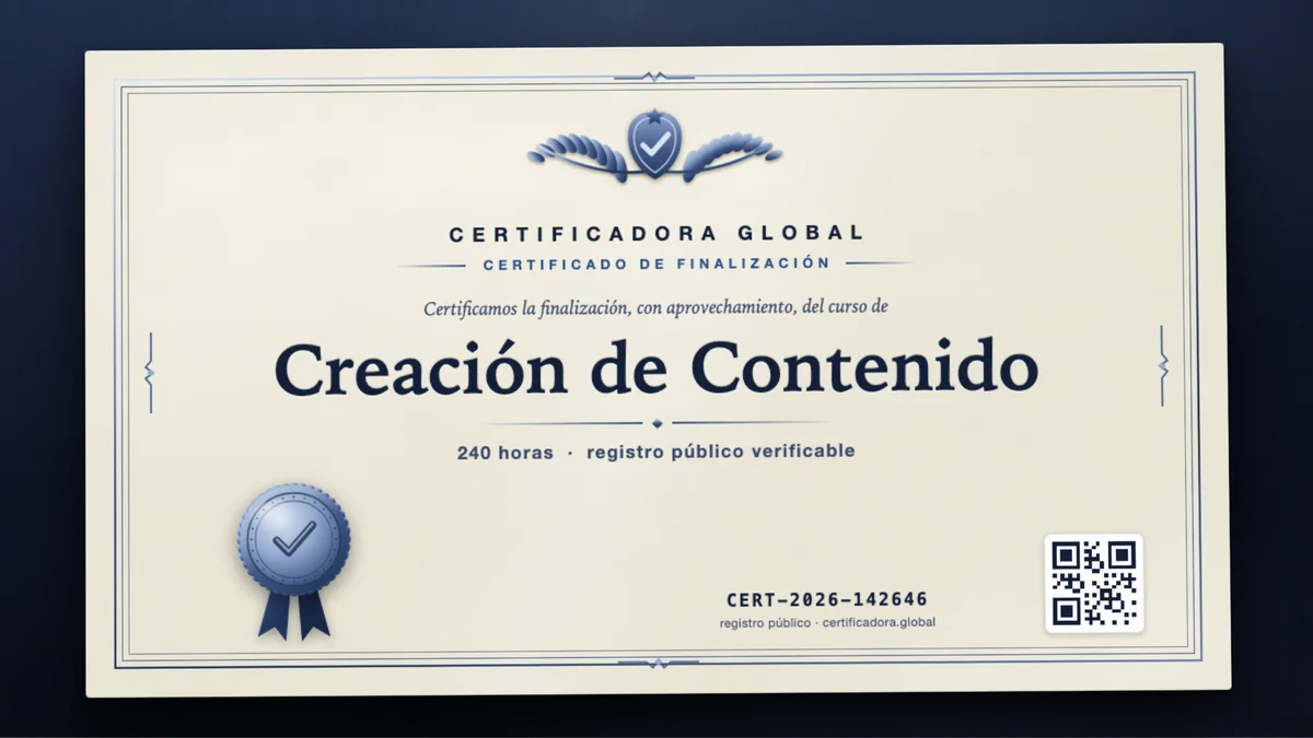 Portada del curso Creación de Contenido