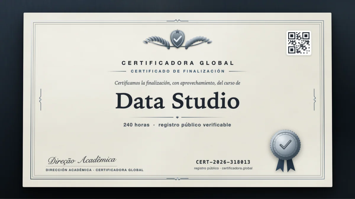 Portada del curso Data Studio