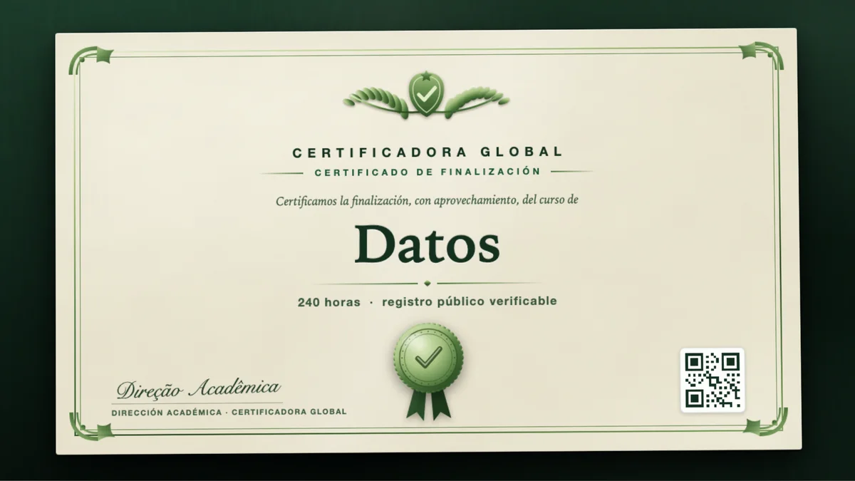 Portada del curso Datos