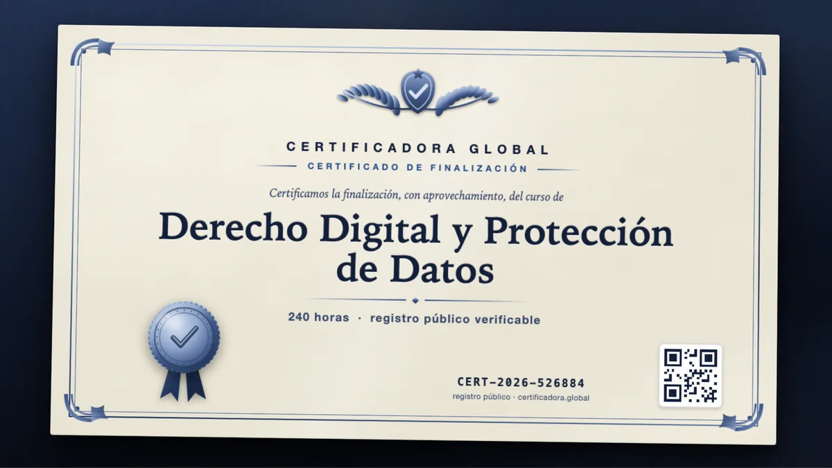 Portada del curso Derecho Digital y Protección de Datos