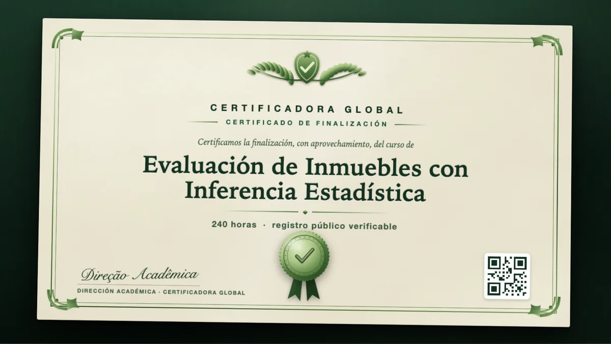 Portada del curso Evaluación de Inmuebles con Inferencia Estadística