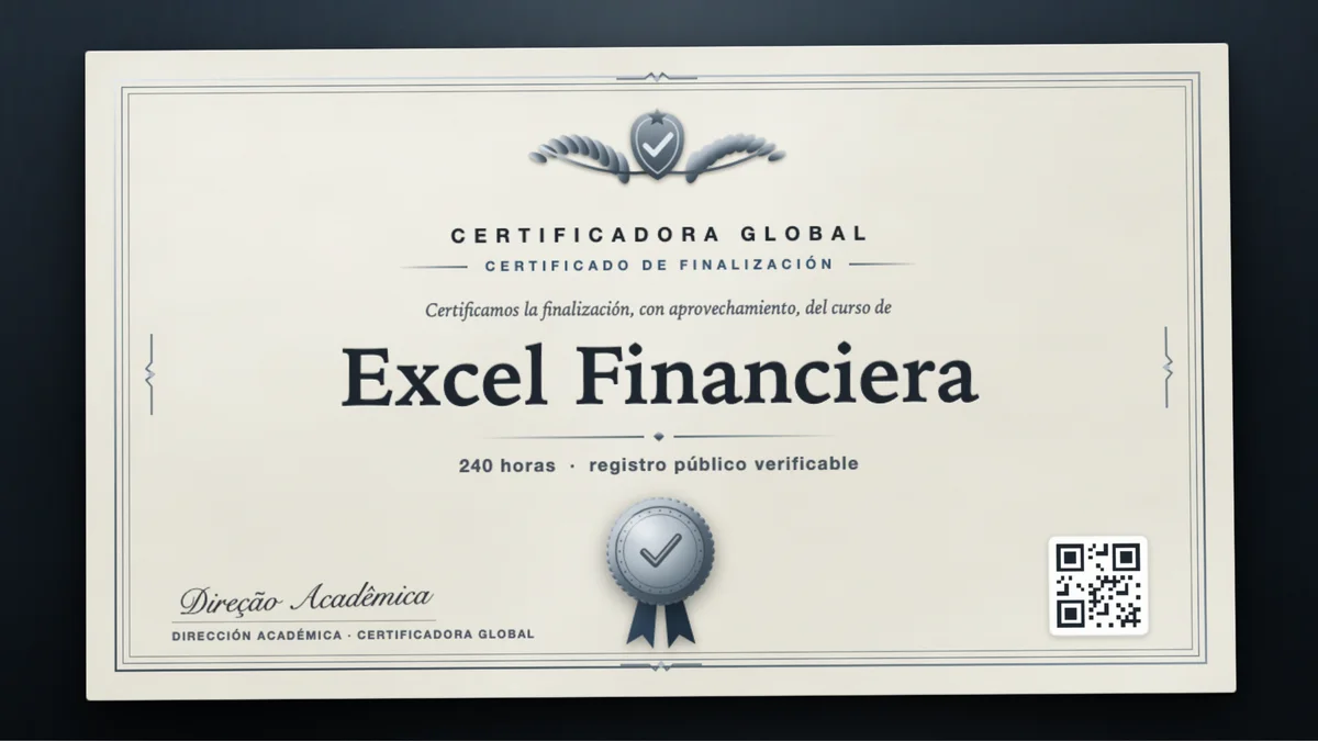 Portada del curso Excel Financiera