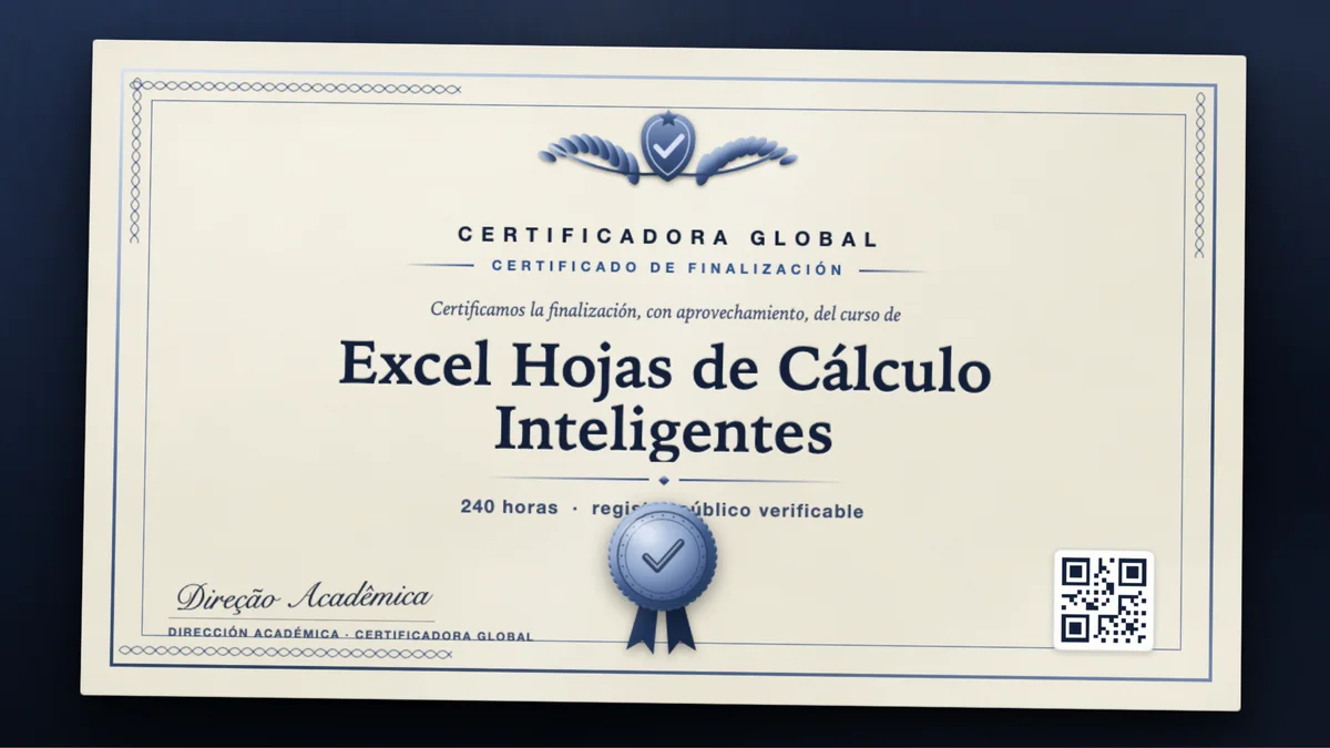 Portada del curso Excel Hojas de Cálculo Inteligentes