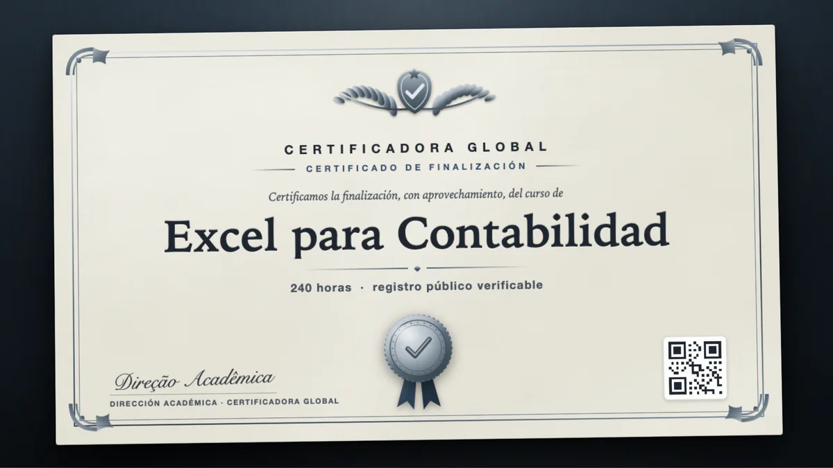 Portada del curso Excel para Contabilidad