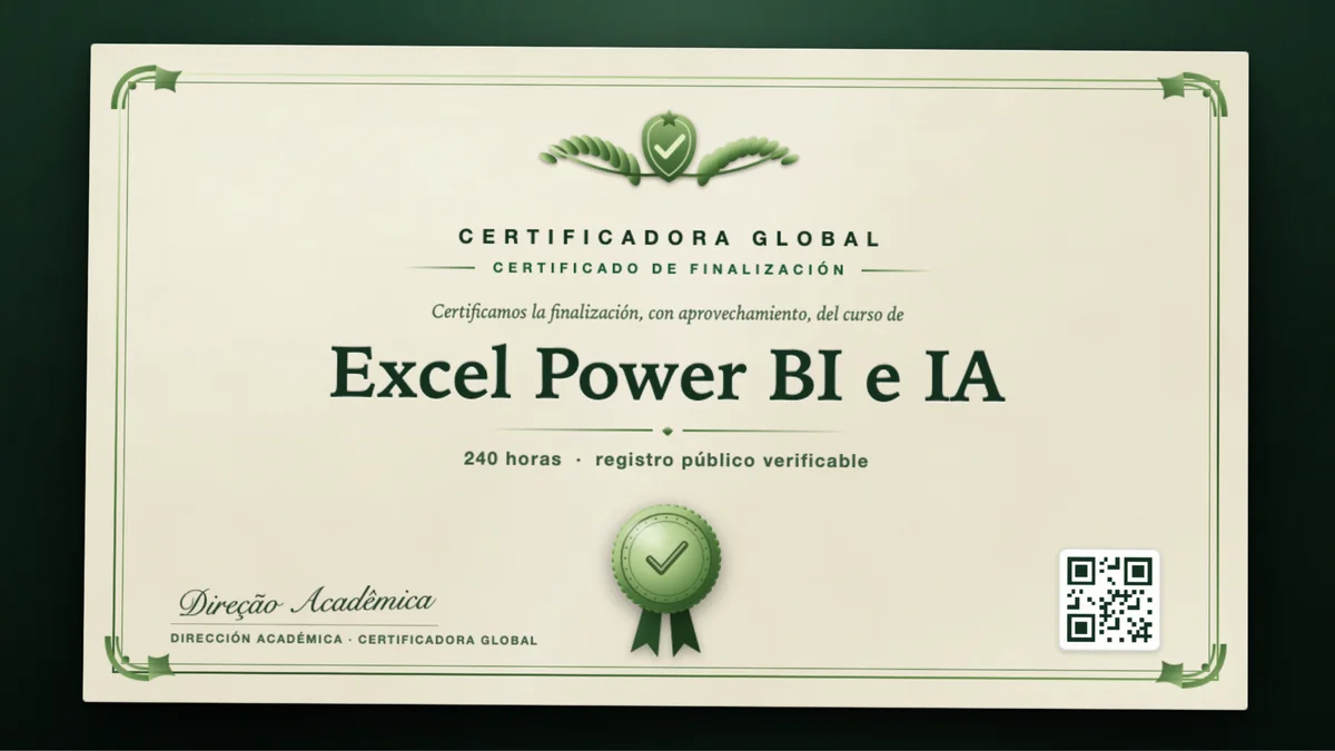 Portada del curso Excel Power BI e IA