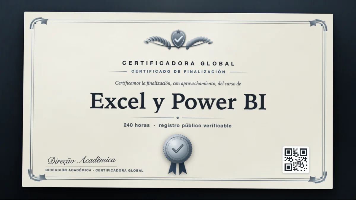 Portada del curso Excel y Power BI