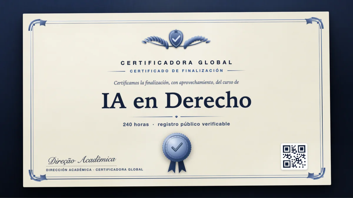 Portada del curso IA en Derecho