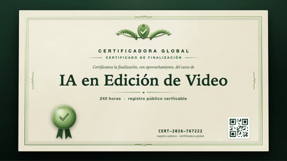 Portada del curso IA en Edición de Video