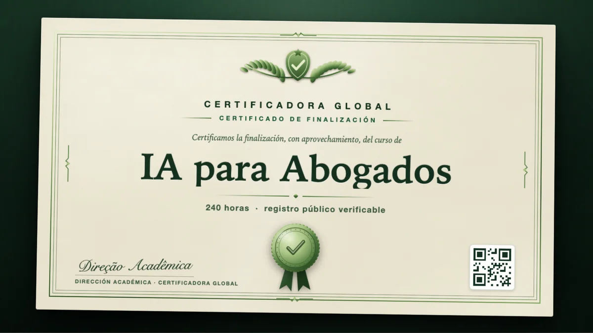 Portada del curso IA para Abogados