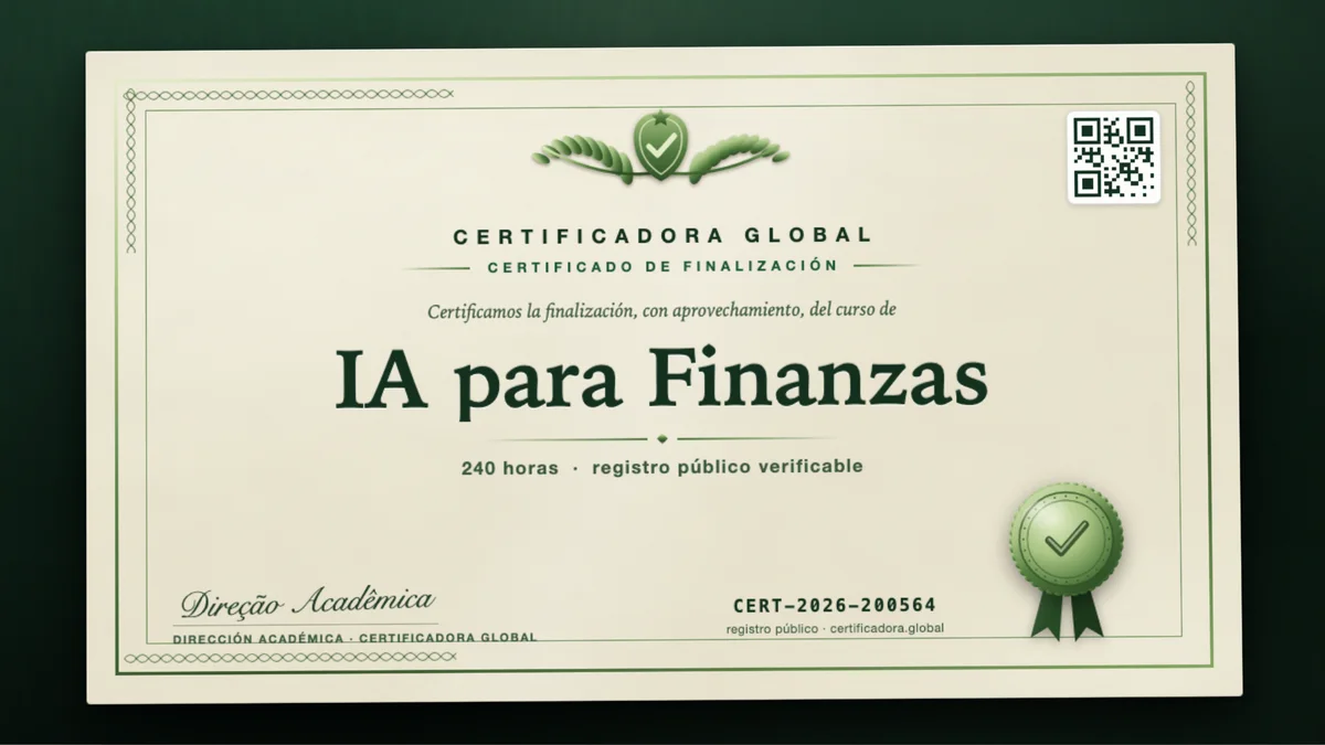 Portada del curso IA para Finanzas