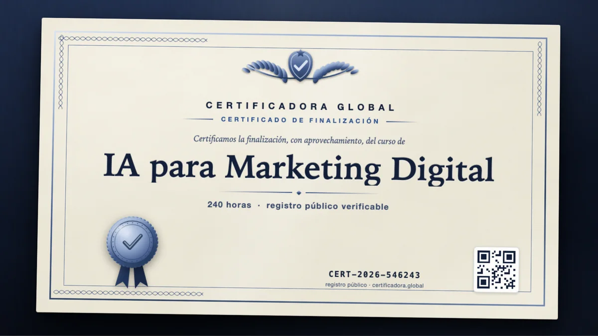 Portada del curso IA para Marketing Digital
