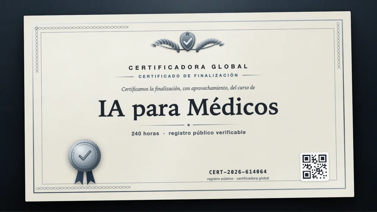 Portada del curso IA para Médicos