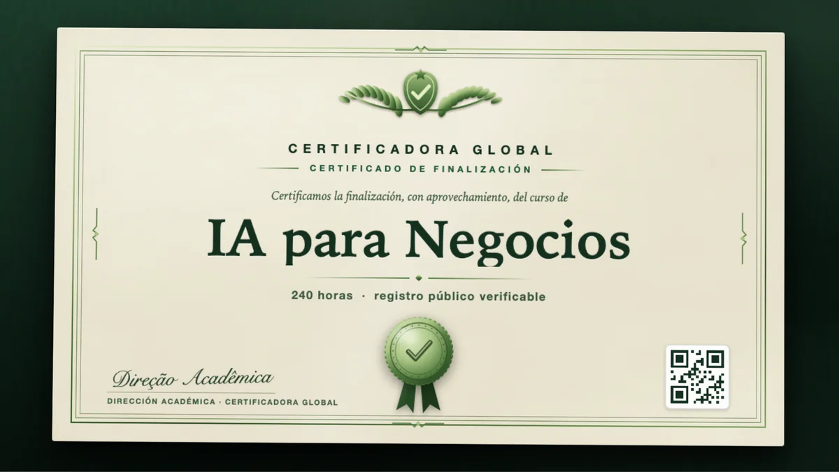 Portada del curso IA para Negocios