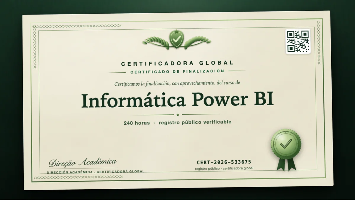 Portada del curso Informática Power BI