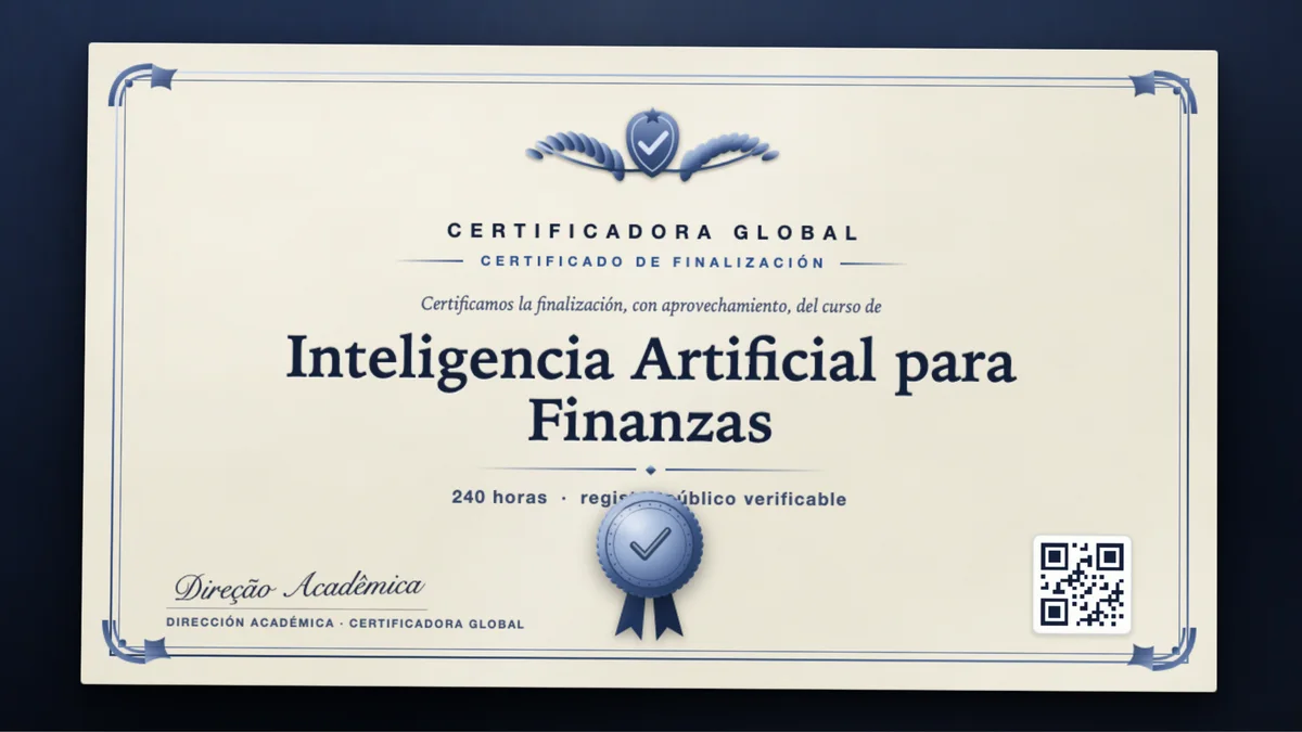 Portada del curso Inteligencia Artificial para Finanzas