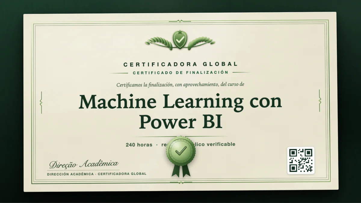 Portada del curso Machine Learning con Power BI