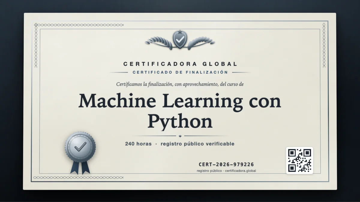 Portada del curso Machine Learning con Python