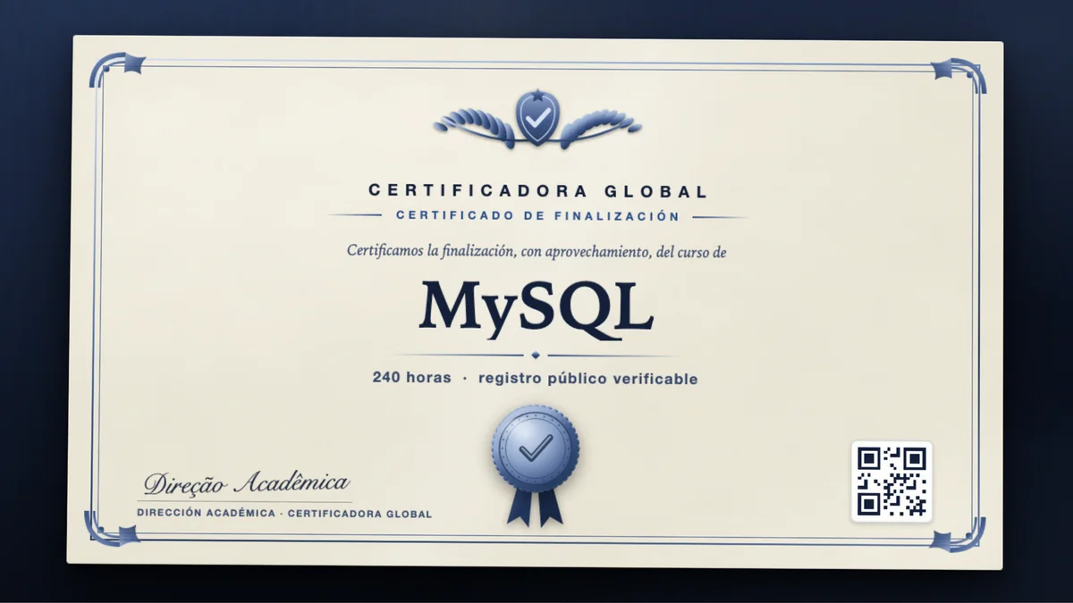 Portada del curso MySQL