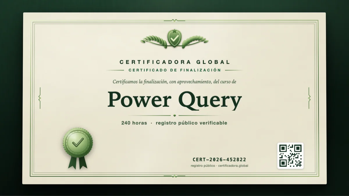 Portada del curso Power Query