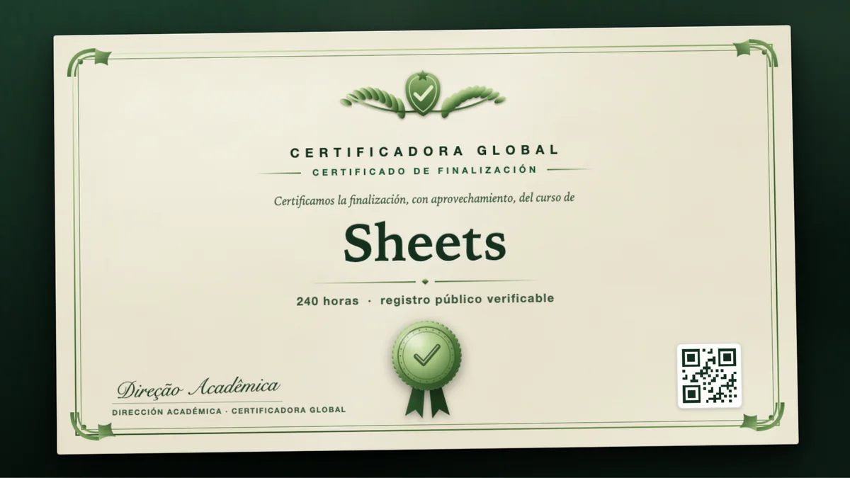 Portada del curso Sheets