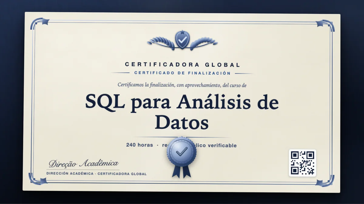 Portada del curso SQL para Análisis de Datos