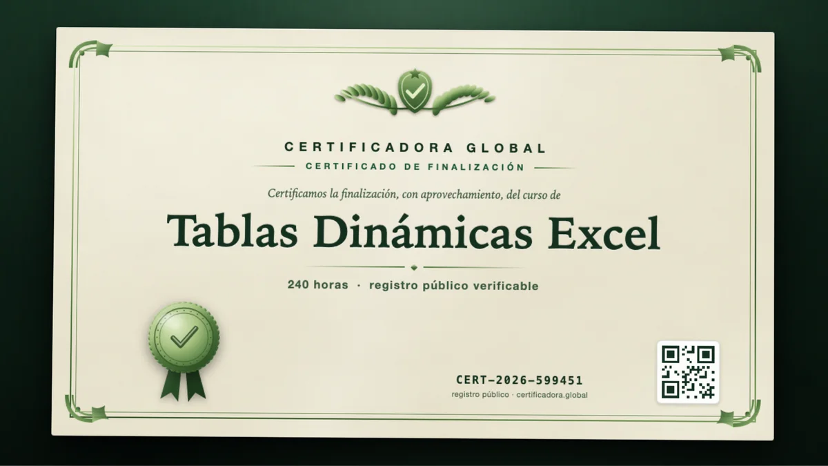 Portada del curso Tablas Dinámicas Excel