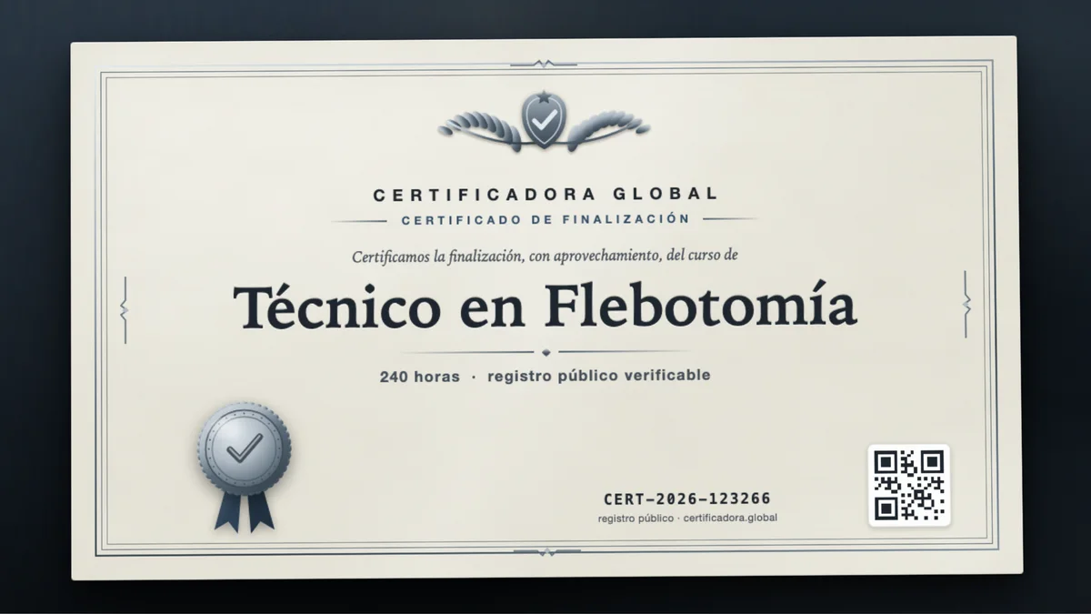 Portada del curso Técnico en Flebotomía
