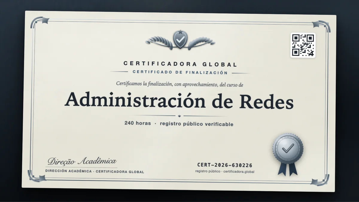 Portada del curso Administración de Redes