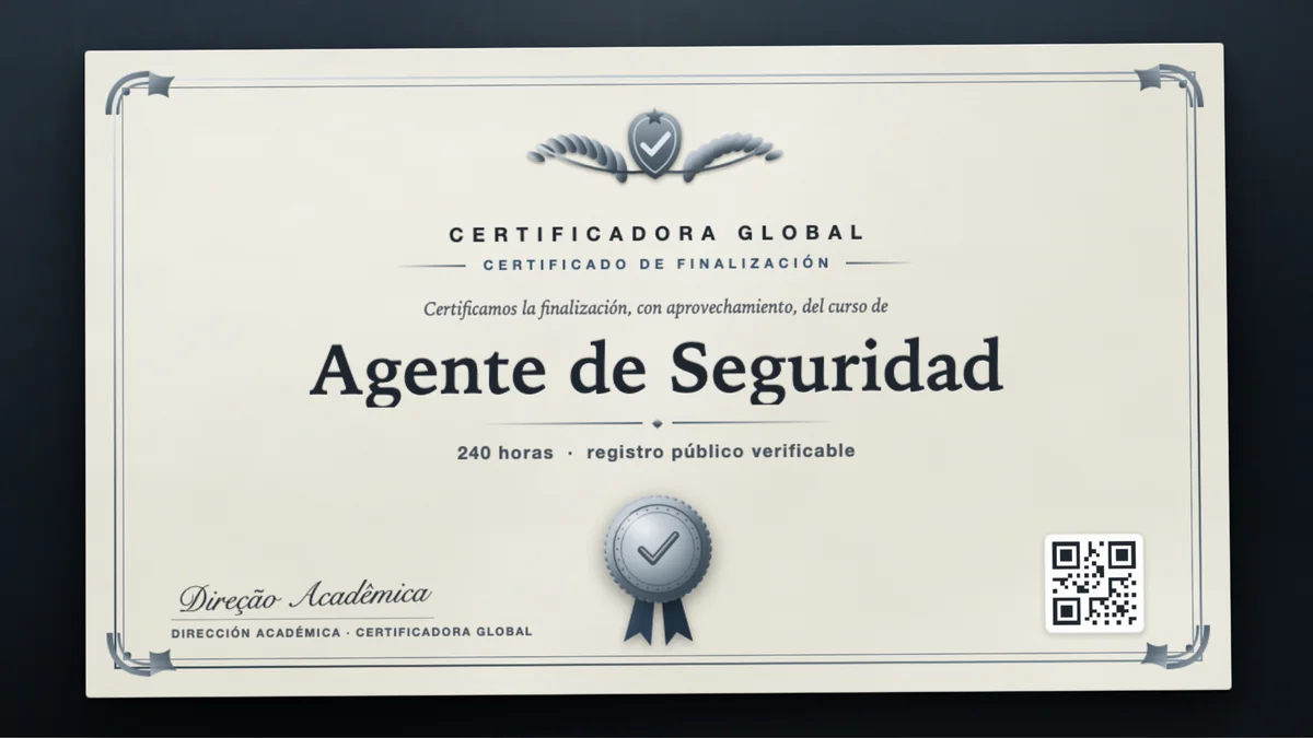 Portada del curso Agente de Seguridad