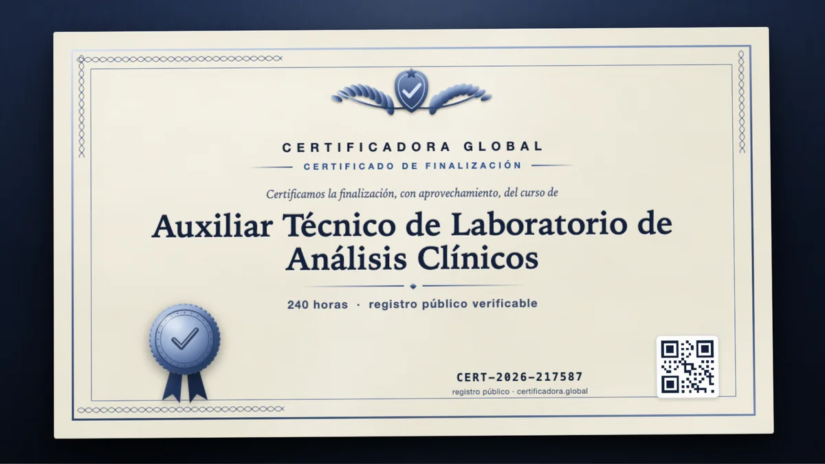 Portada del curso Auxiliar Técnico de Laboratorio de Análisis Clínicos