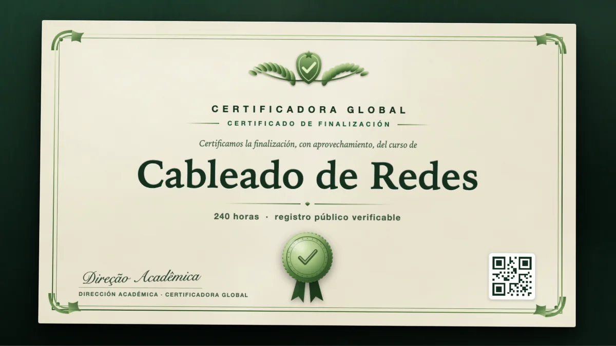 Portada del curso Cableado de Redes
