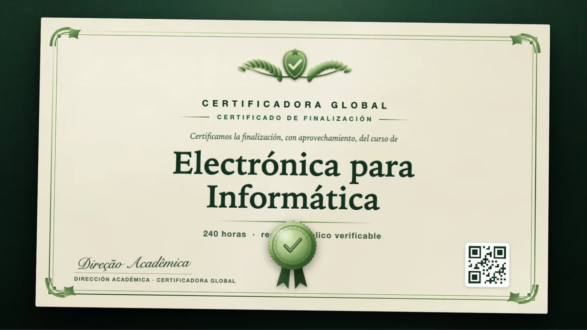 Portada del curso Electrónica para Informática