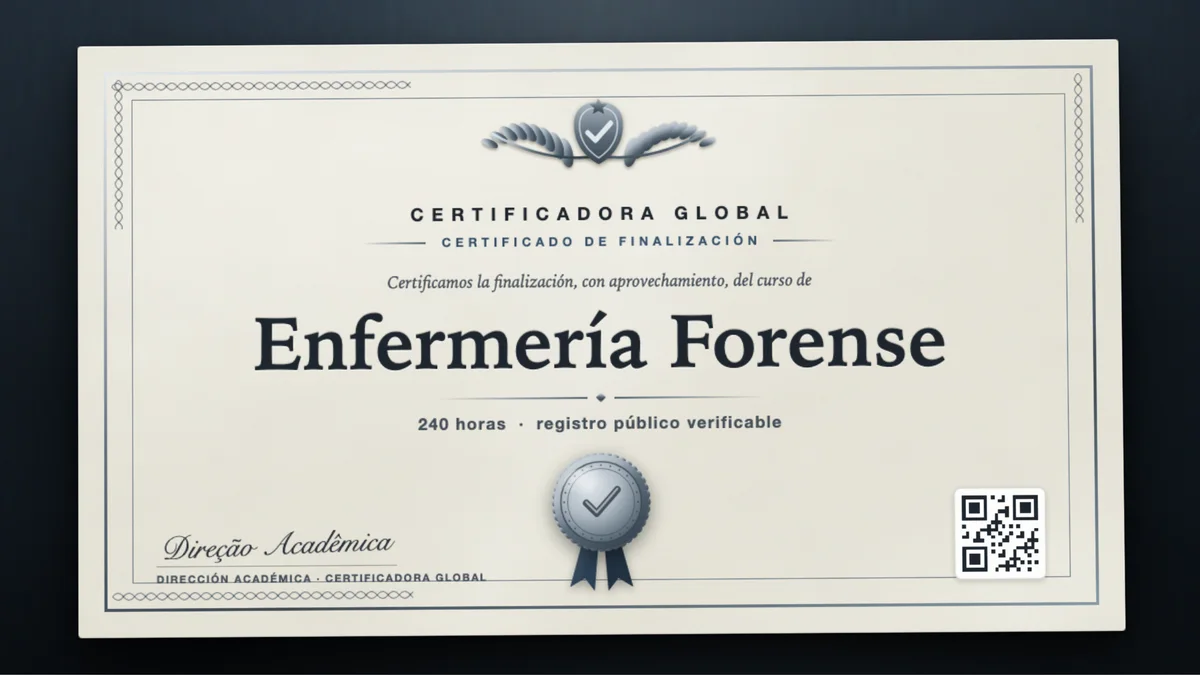 Portada del curso Enfermería Forense