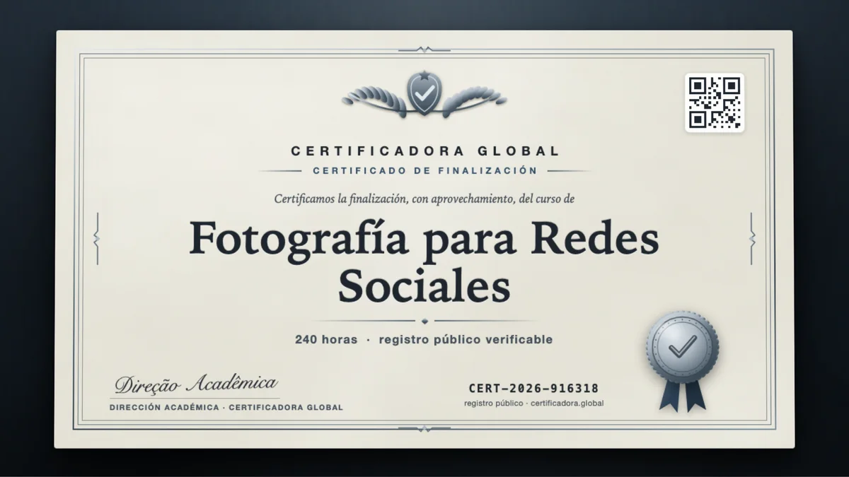 Portada del curso Fotografía para Redes Sociales