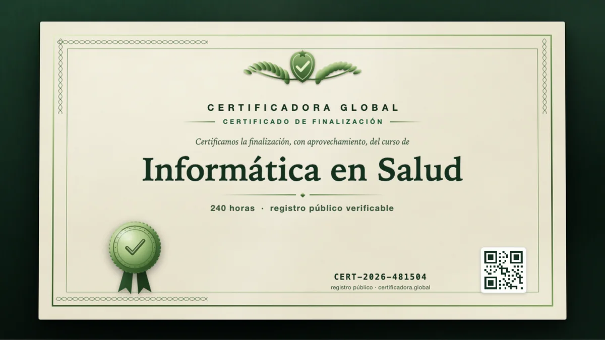 Portada del curso Informática en Salud