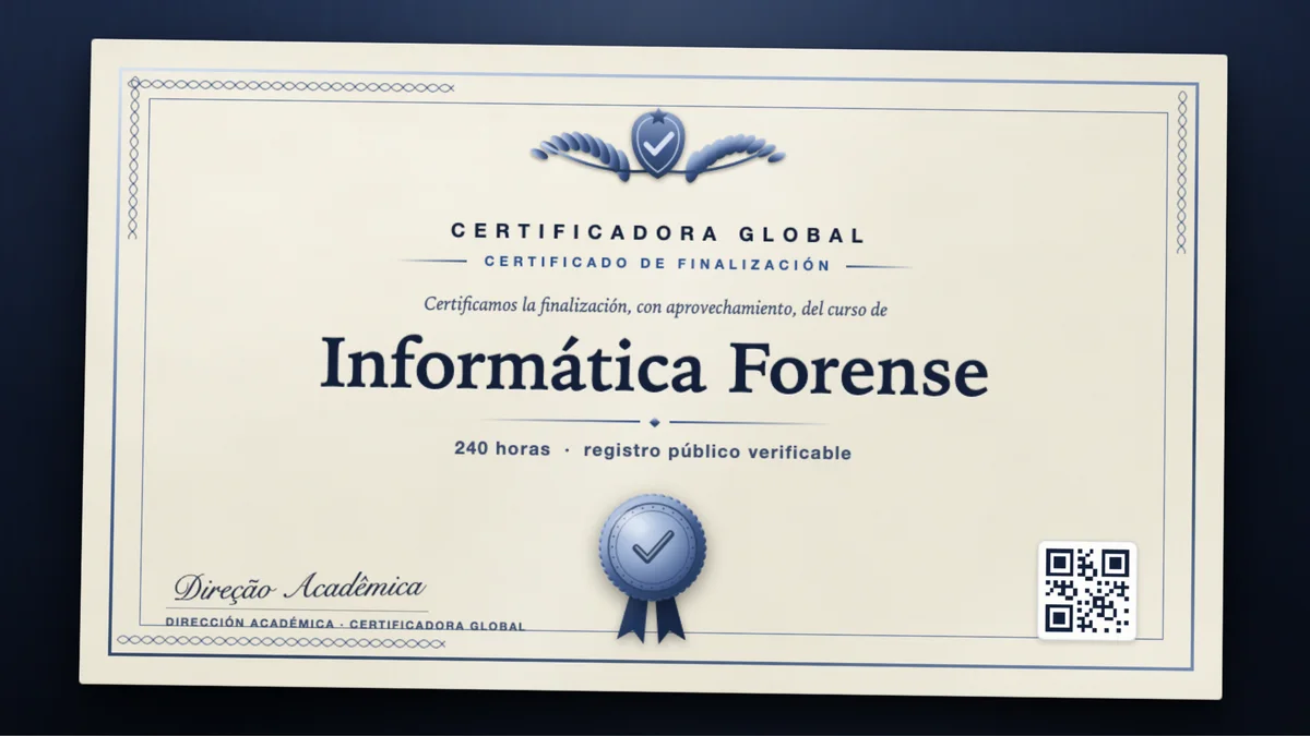 Portada del curso Informática Forense