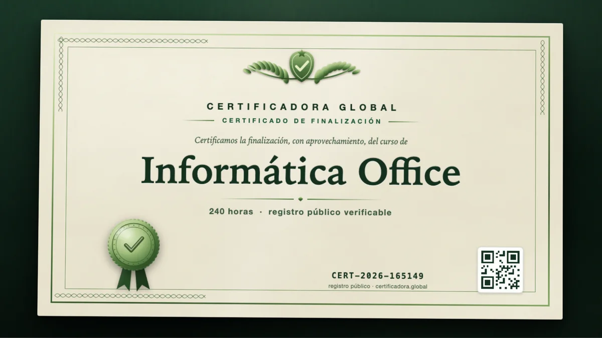 Portada del curso Informática Office