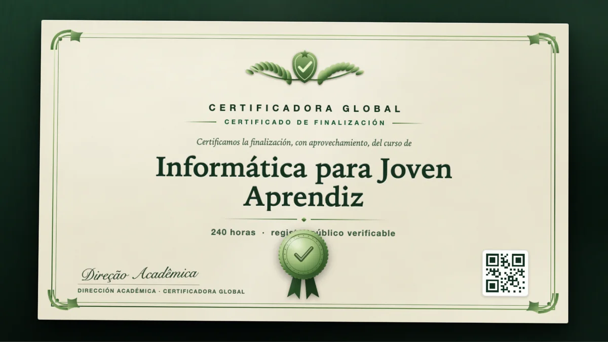 Portada del curso Informática para Joven Aprendiz