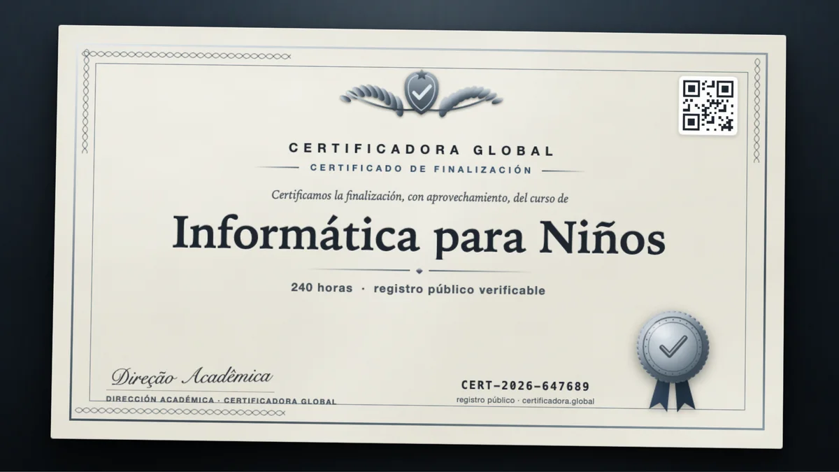 Portada del curso Informática para Niños