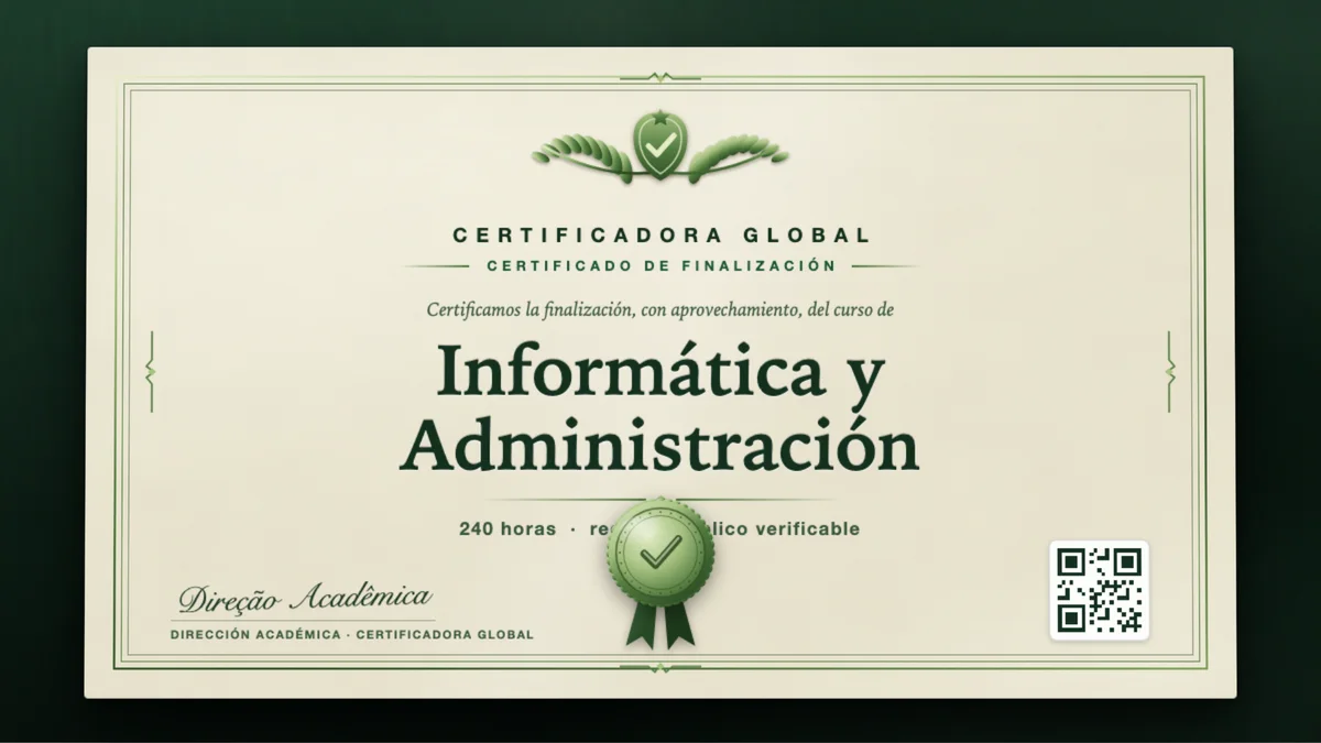 Portada del curso Informática y Administración