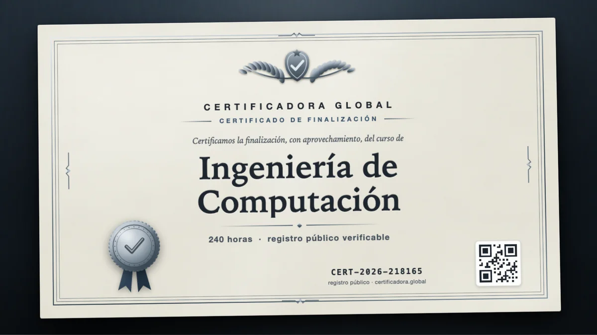 Portada del curso Ingeniería de Computación