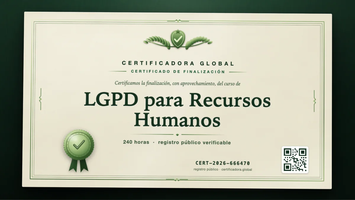 Portada del curso LGPD para Recursos Humanos
