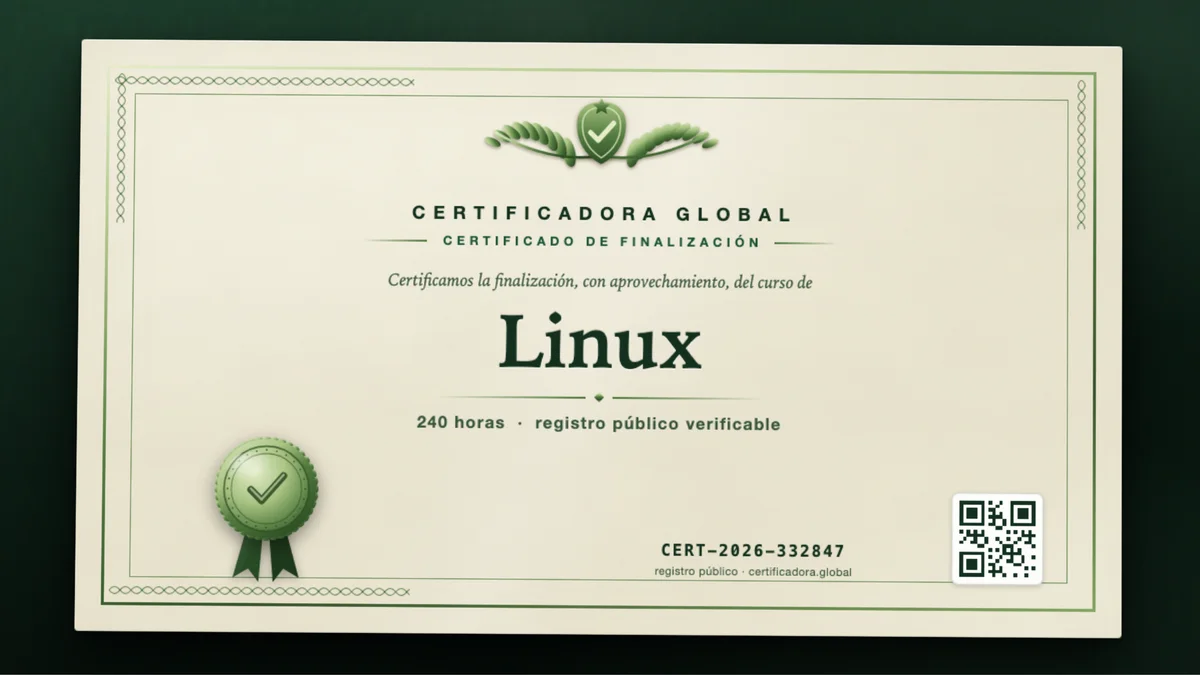 Portada del curso Linux