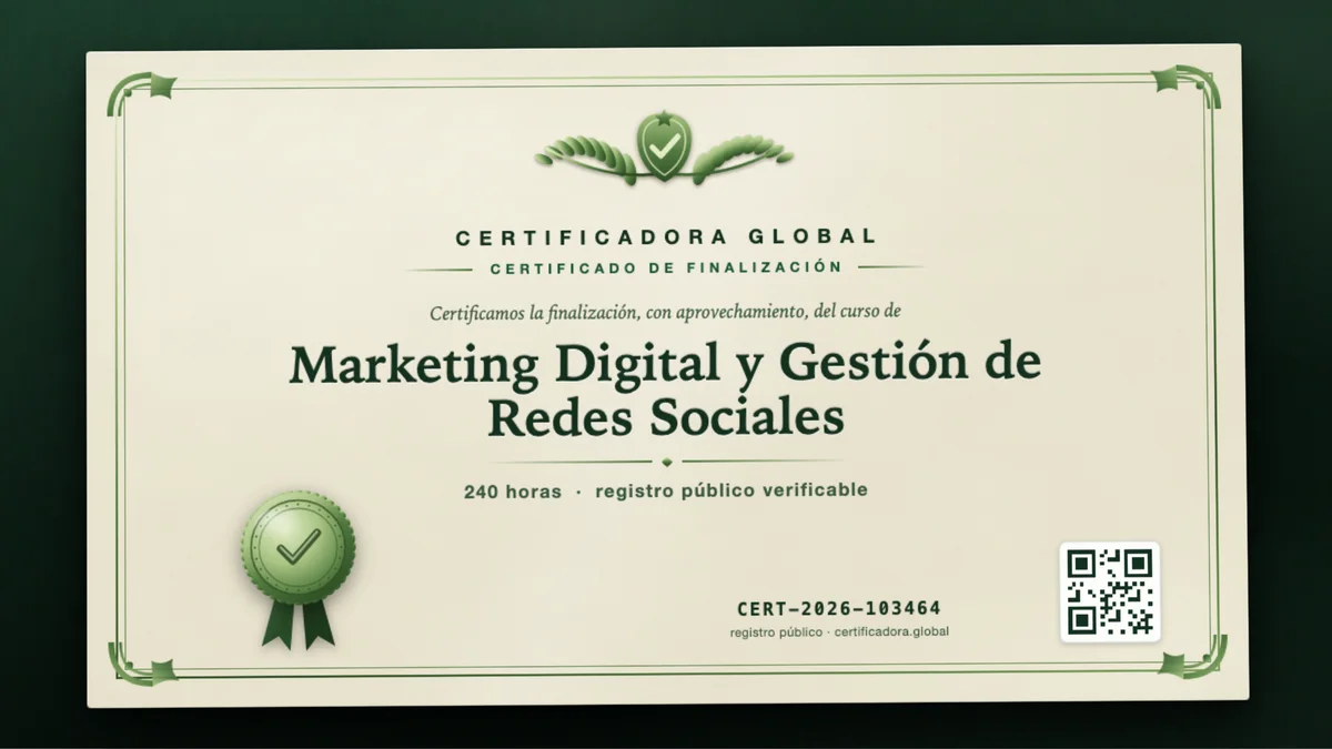 Portada del curso Marketing Digital y Gestión de Redes Sociales