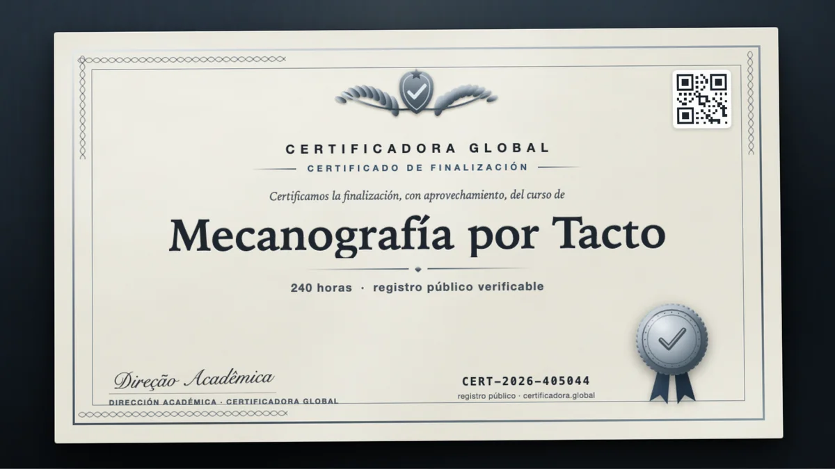 Portada del curso Mecanografía por Tacto