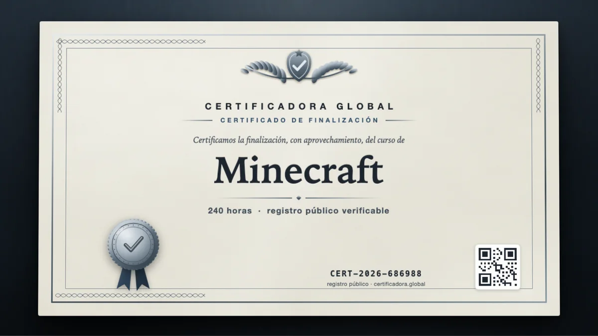 Portada del curso Minecraft