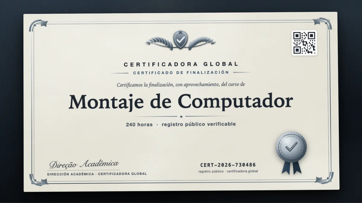 Portada del curso Montaje de Computador