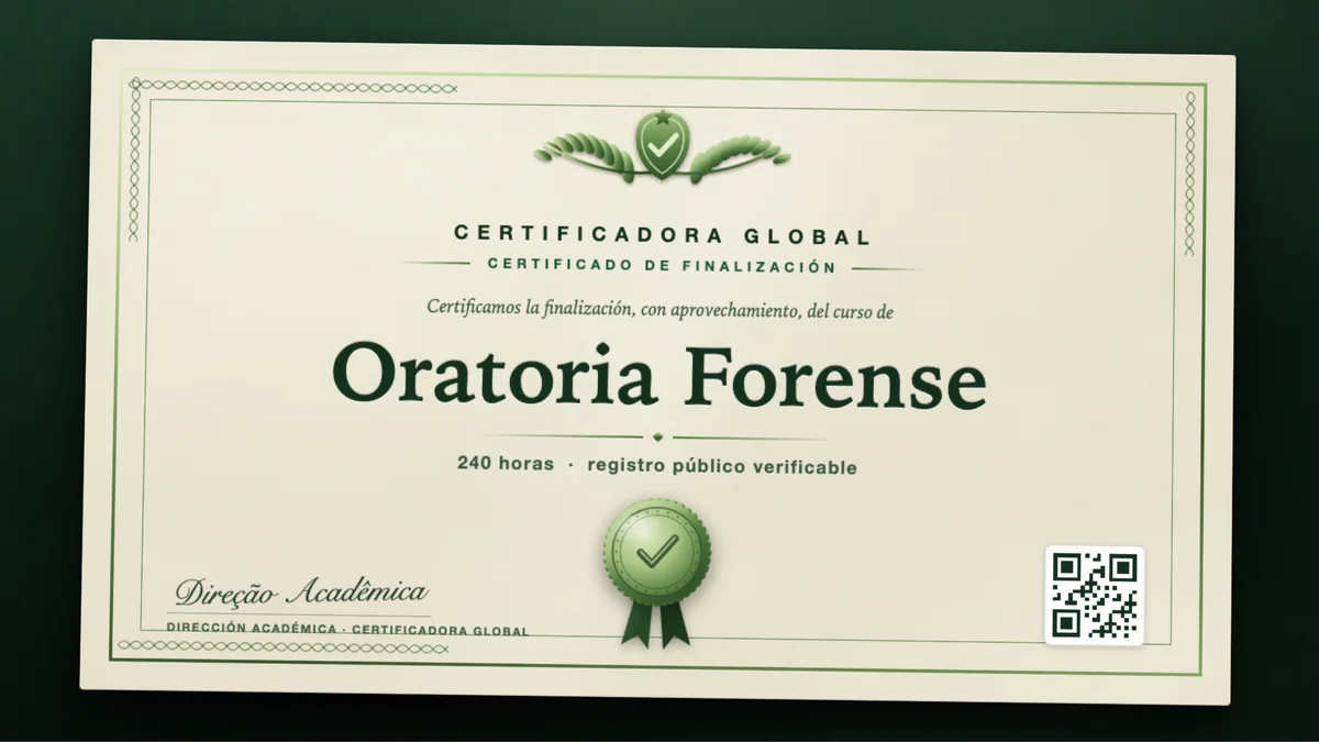 Portada del curso Oratoria Forense